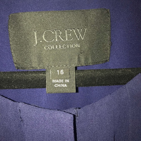 J Crew Pleated Dress 16 in navy - Picture 8 of 14
